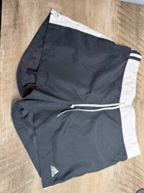 Adidas Black Athletic Shorts – Size Medium – Lightweight – Drawstring Waist